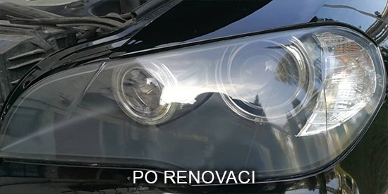 Světlomety po renovaci